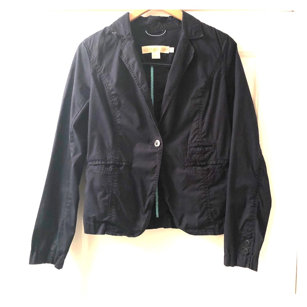 J. Crew Navy Cotton Blazer size 8